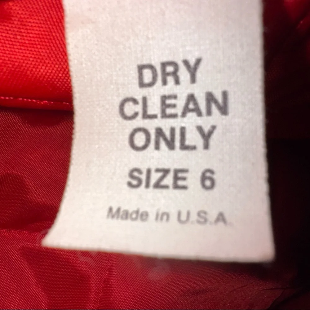 📌Red Wool Girls Hooded Coat Size 6 Classic Winter Dress Coat USA Made